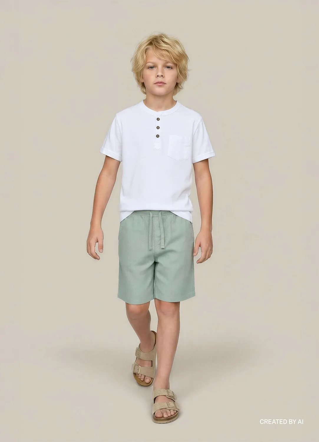 Calliope Serafino Poche t-shirt garçon manches courtes