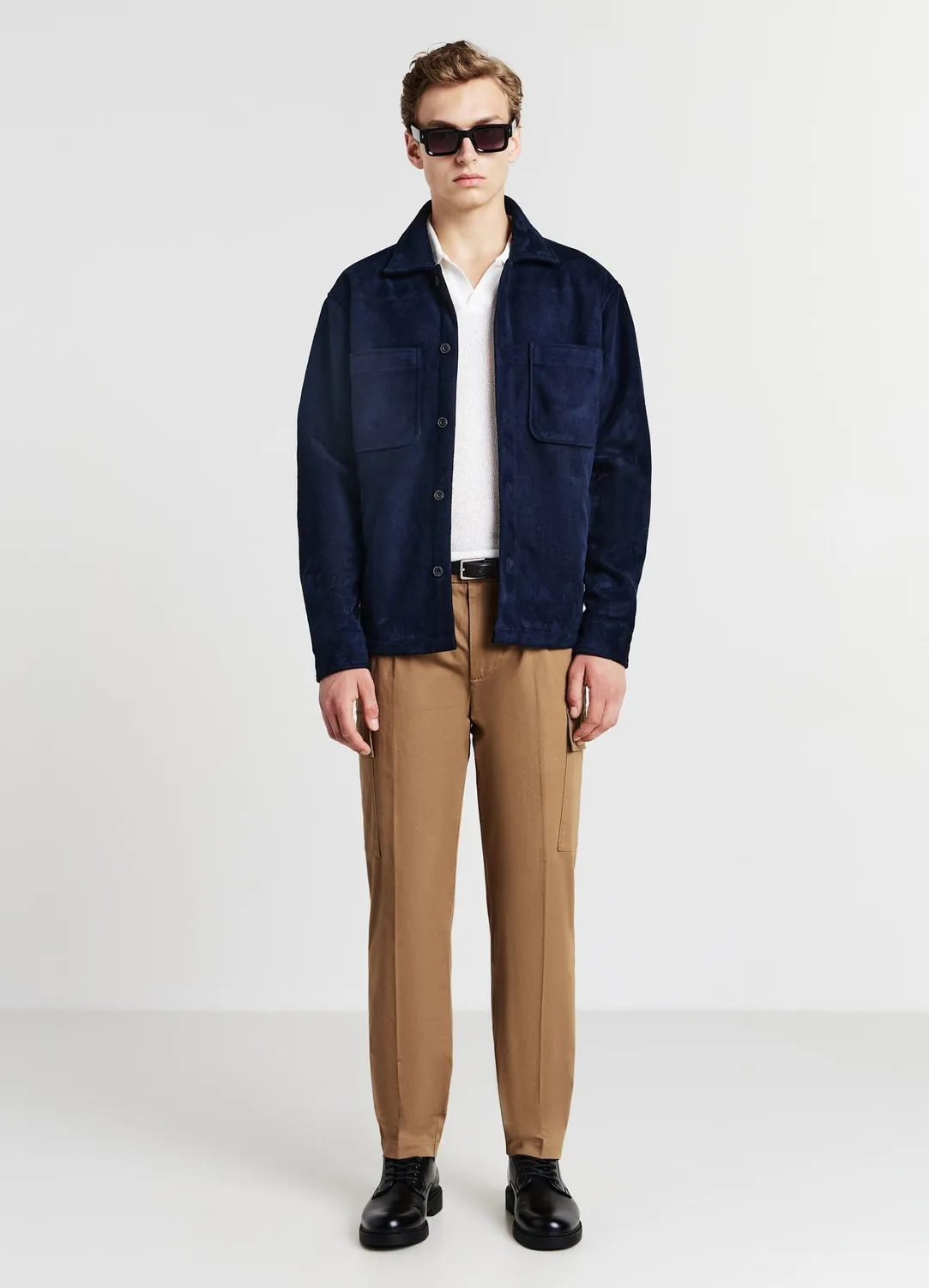 Calliope Shacket homme suédine poches S-L-XL