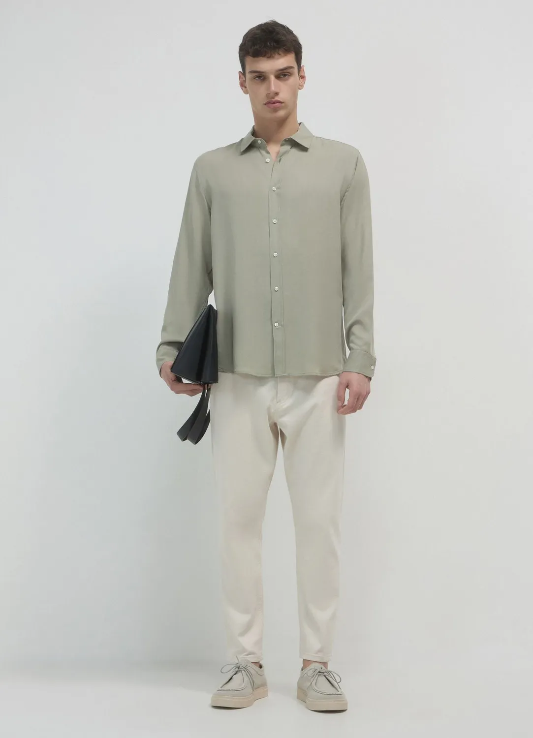 Calliope chemise homme unie manches longues regular