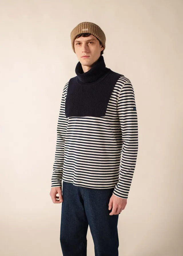 Saint James col écharpe laine navy