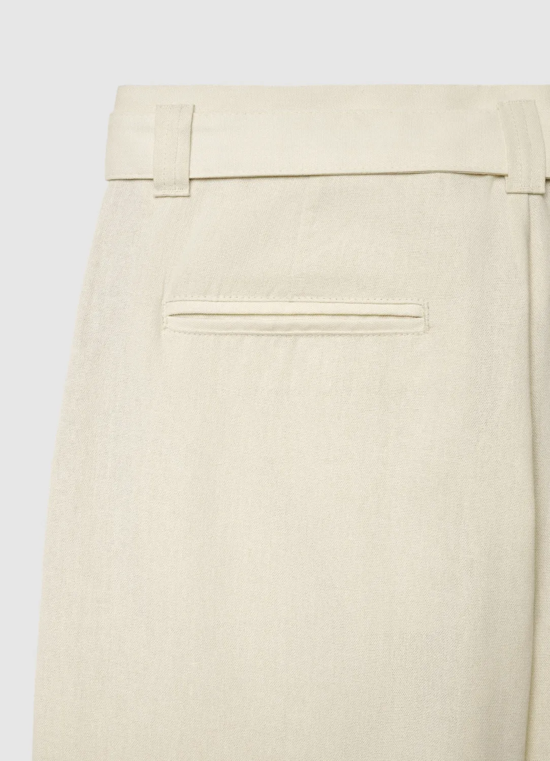 Calliope pantalon homme lin ceinture à revers