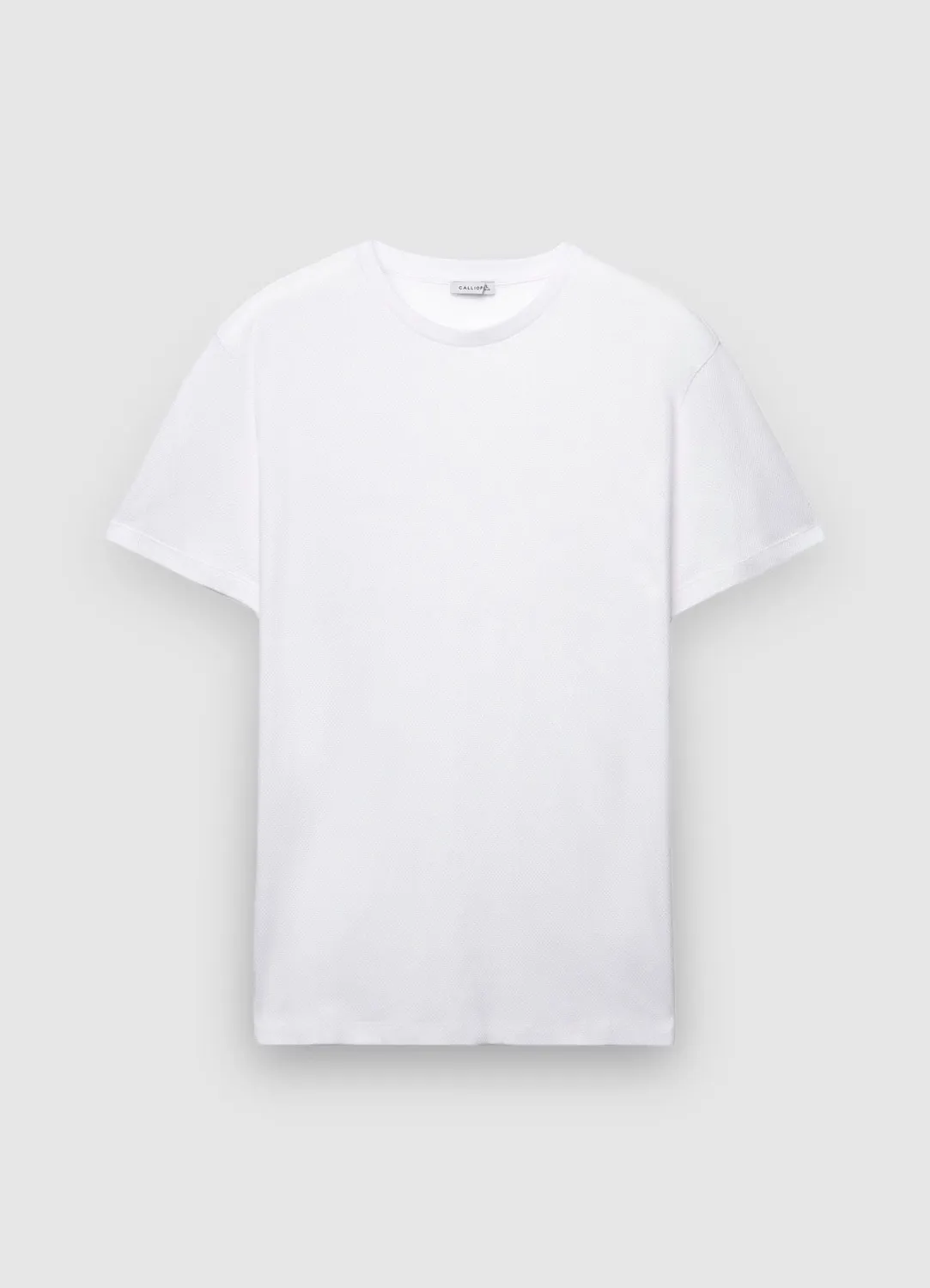 Calliope T-shirt piqué homme col rond uni