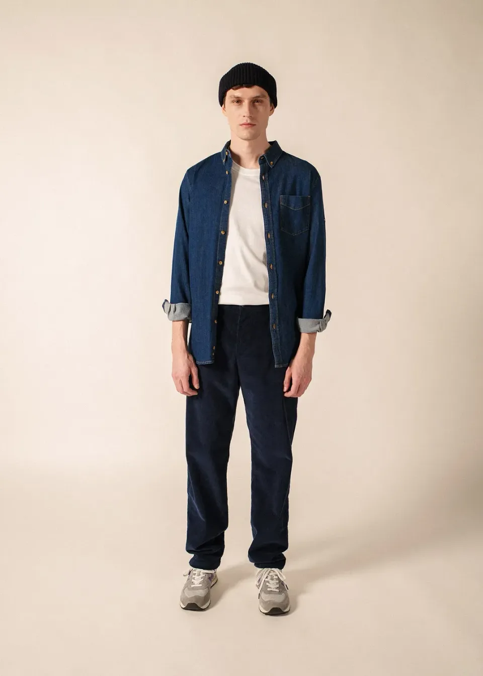 Saint James Lino chemise denim homme coton