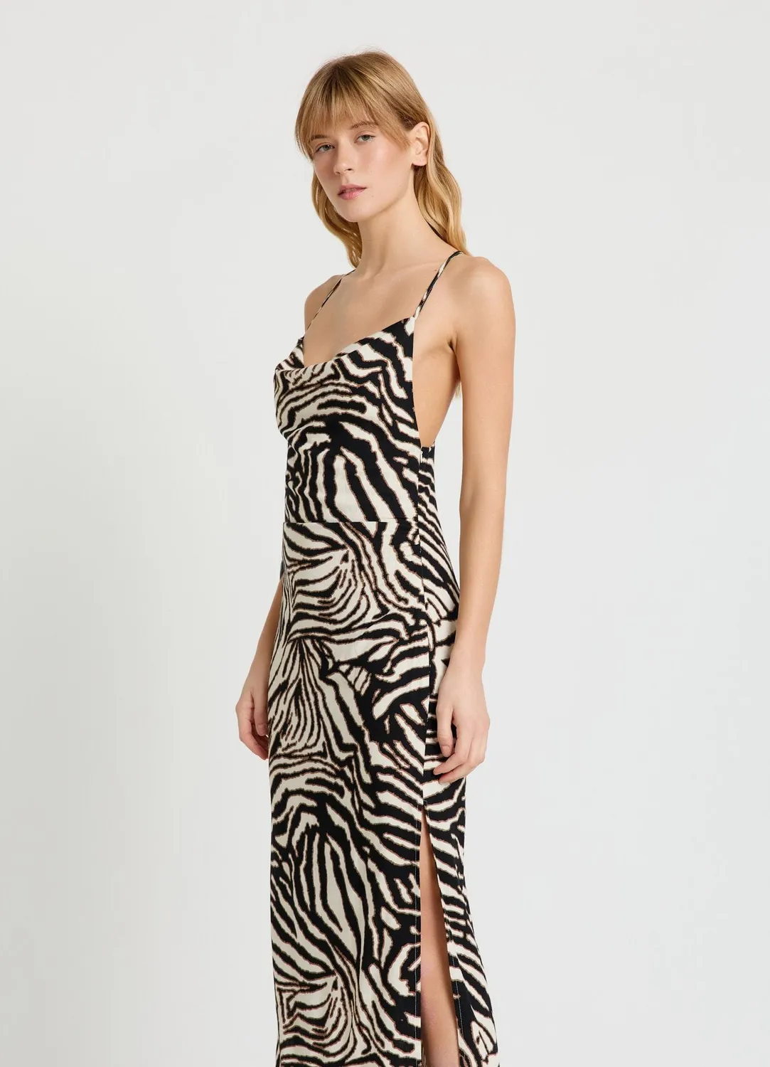 Calliope Abito lungo Robe longue femme imprimé zèbre