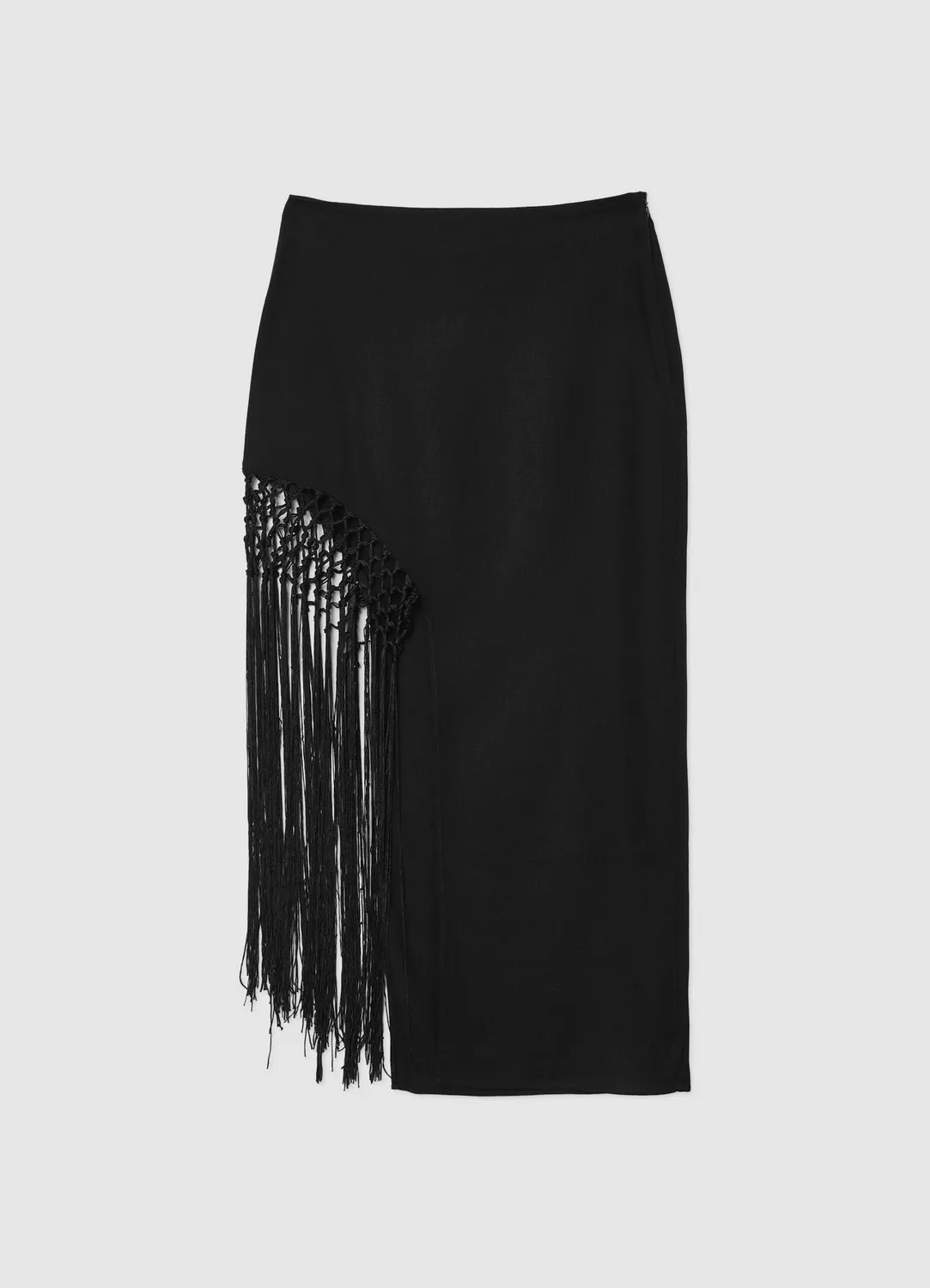 Calliope jupe longue fente franges femme
