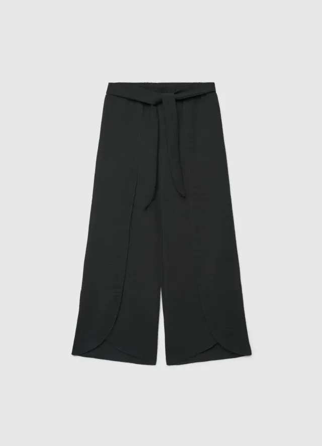 Calliope Palazzo Pantalon Fille Large Ceinture