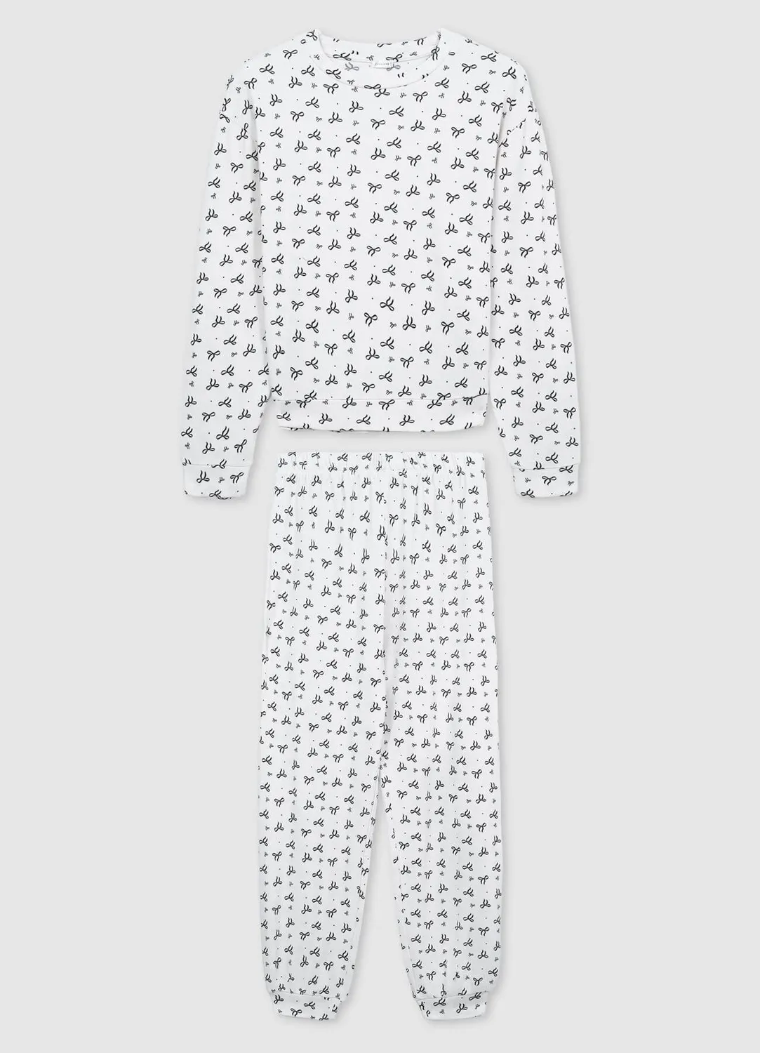 Calliope ensemble pyjama femme nœuds manches longues