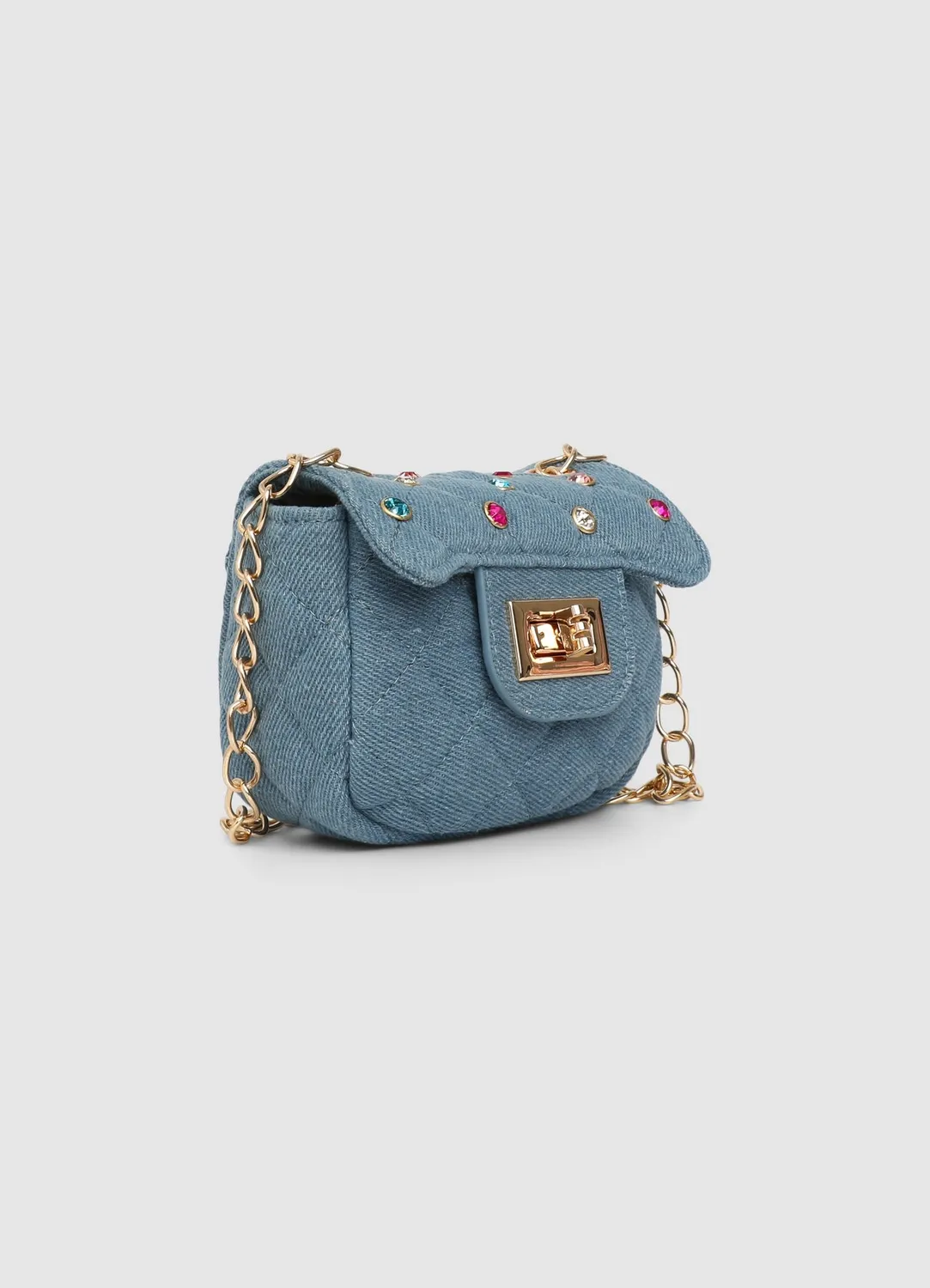 Calliope mini sac fille denim strass bandoulière