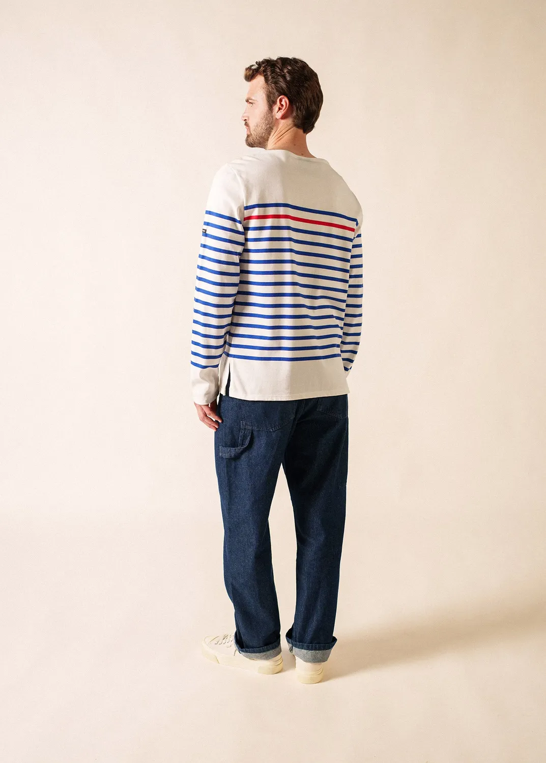 Saint James Naval marinière rouge coton XS-3XL