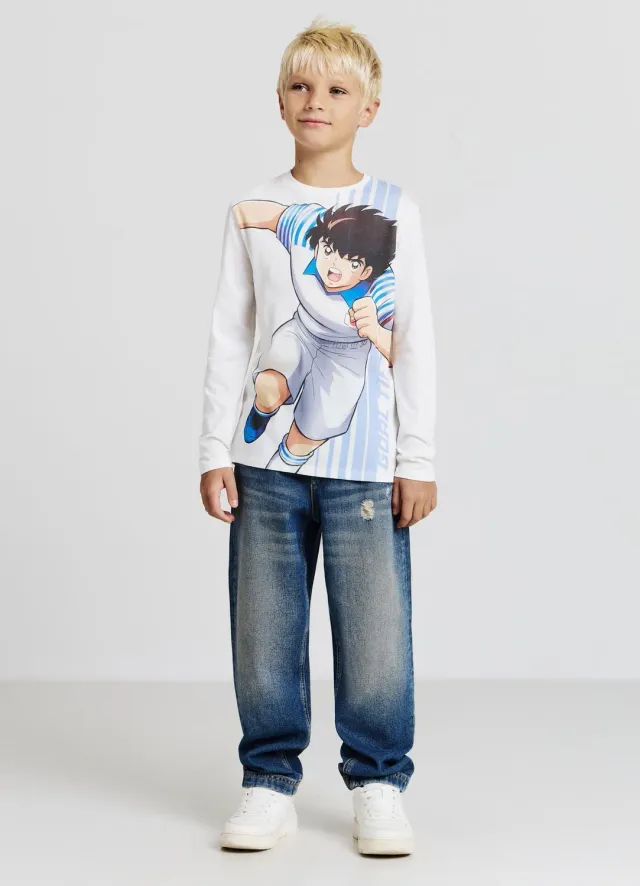 Calliope t-shirt Captain Tsubasa garçon manches longues coton