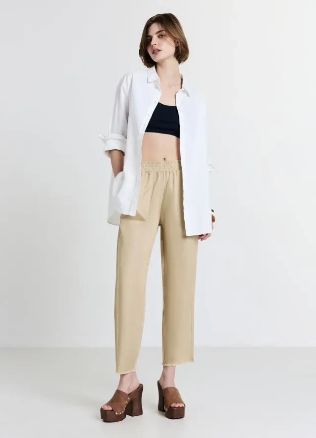 Calliope jogger uni femme taille élastique poches