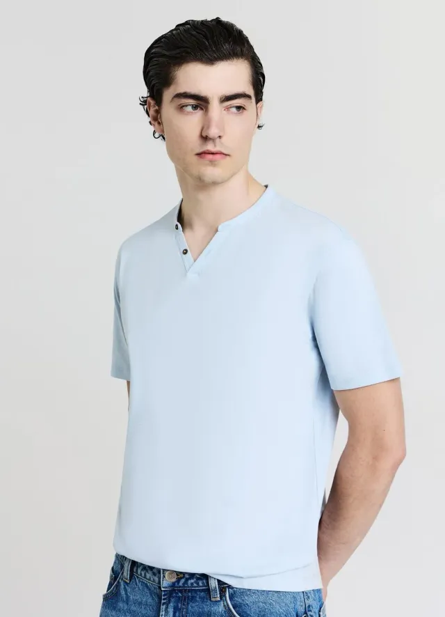 Calliope Serafino T-shirt homme coton uni