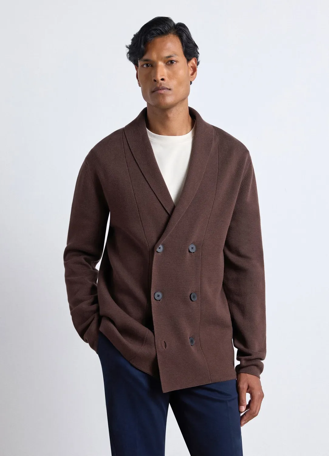 Calliope Cardigan Double Boutonnage cardigan homme col châle