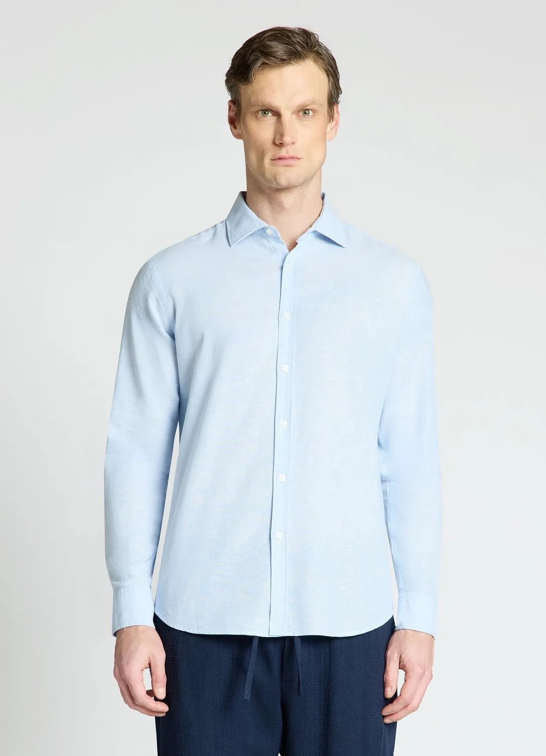 Calliope chemise lin homme manches longues unie