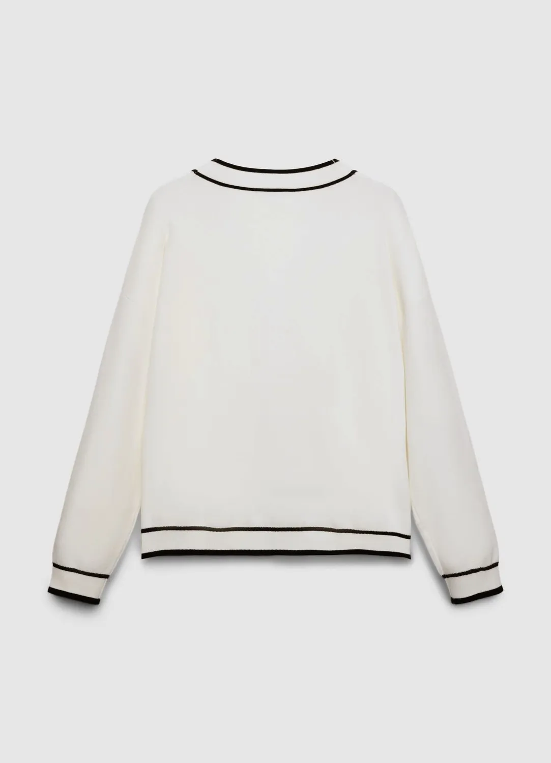 Calliope cardigan col V boutonné contrasté