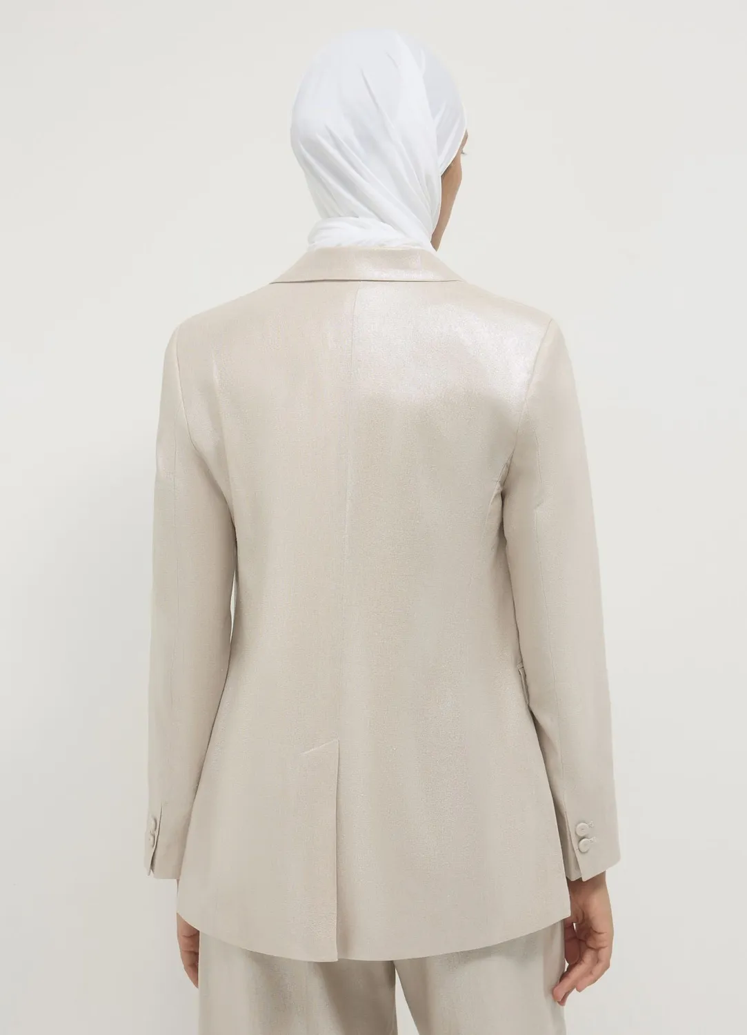 Calliope veste monopetto laminée femme