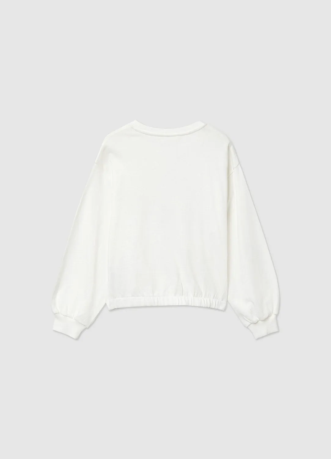 Calliope sweat fille fleurs col rond sans capuche