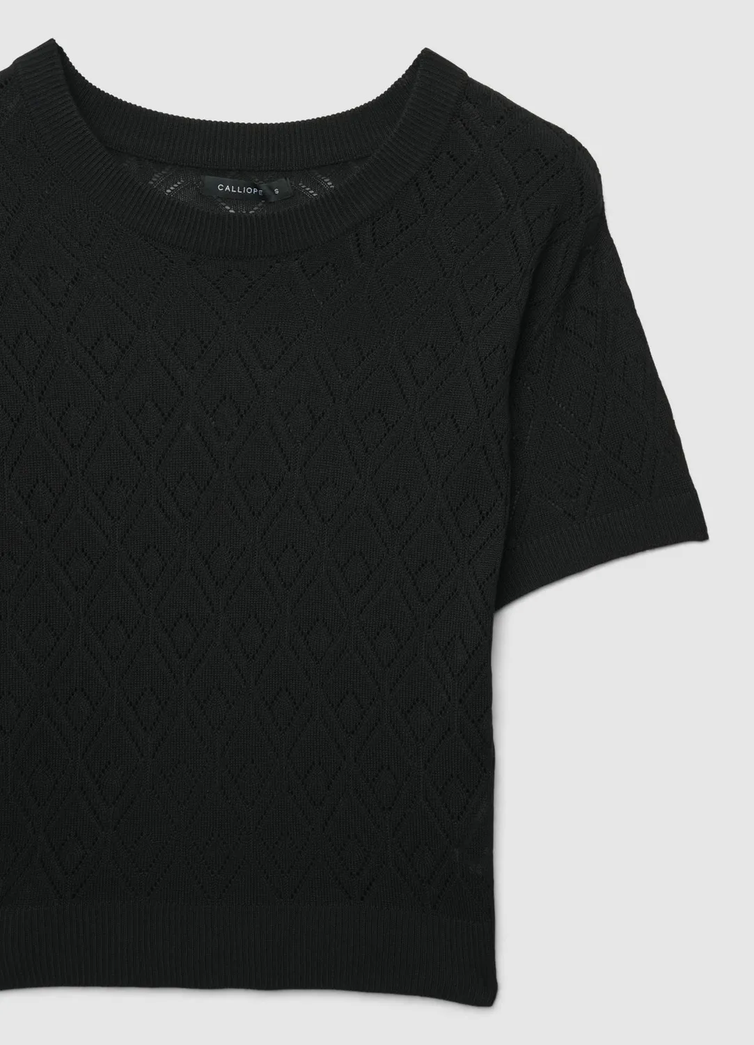 Calliope t-shirt femme ajouré uni col rond