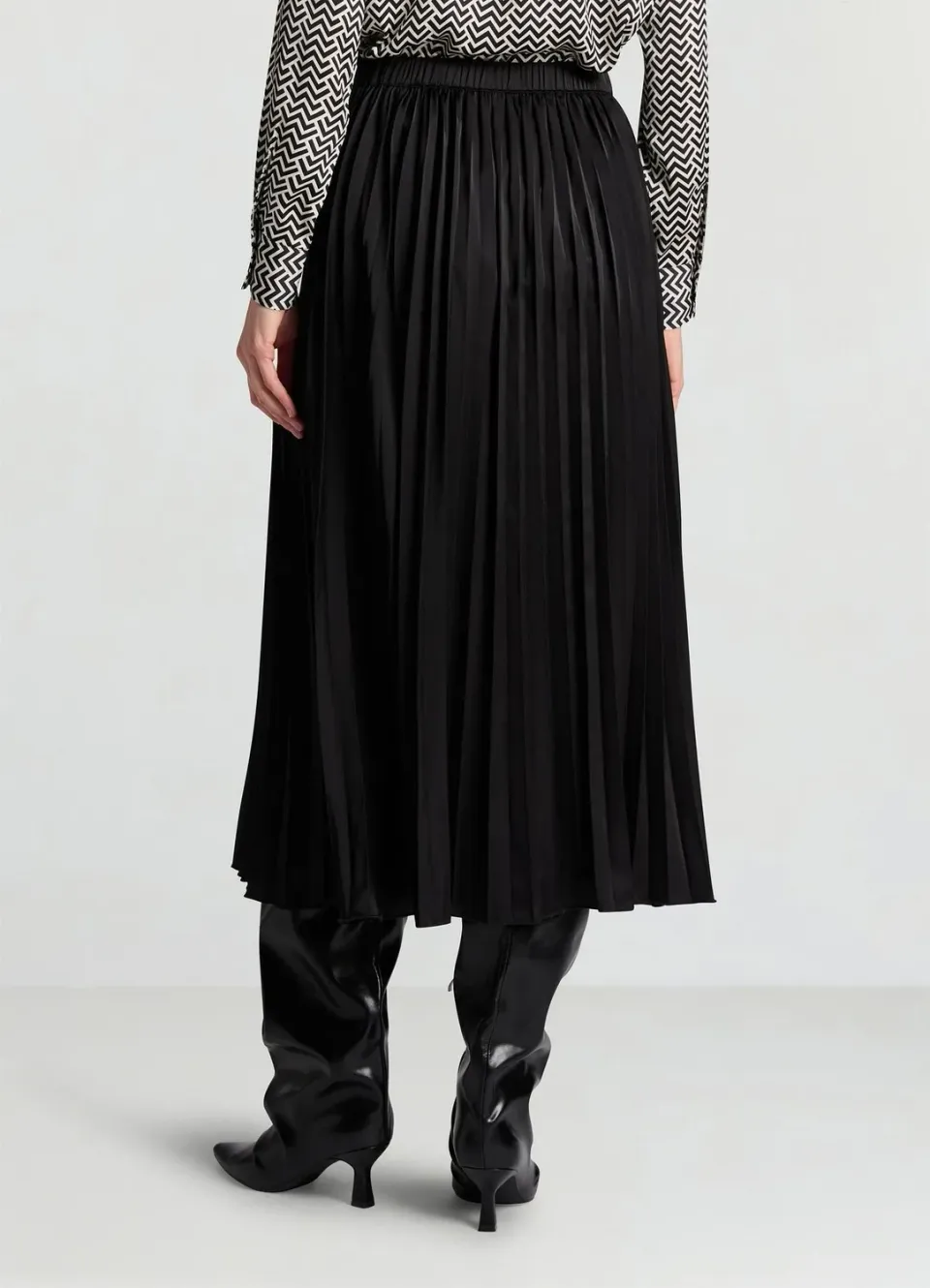 Calliope jupe plissée midi femme taille élastiquée