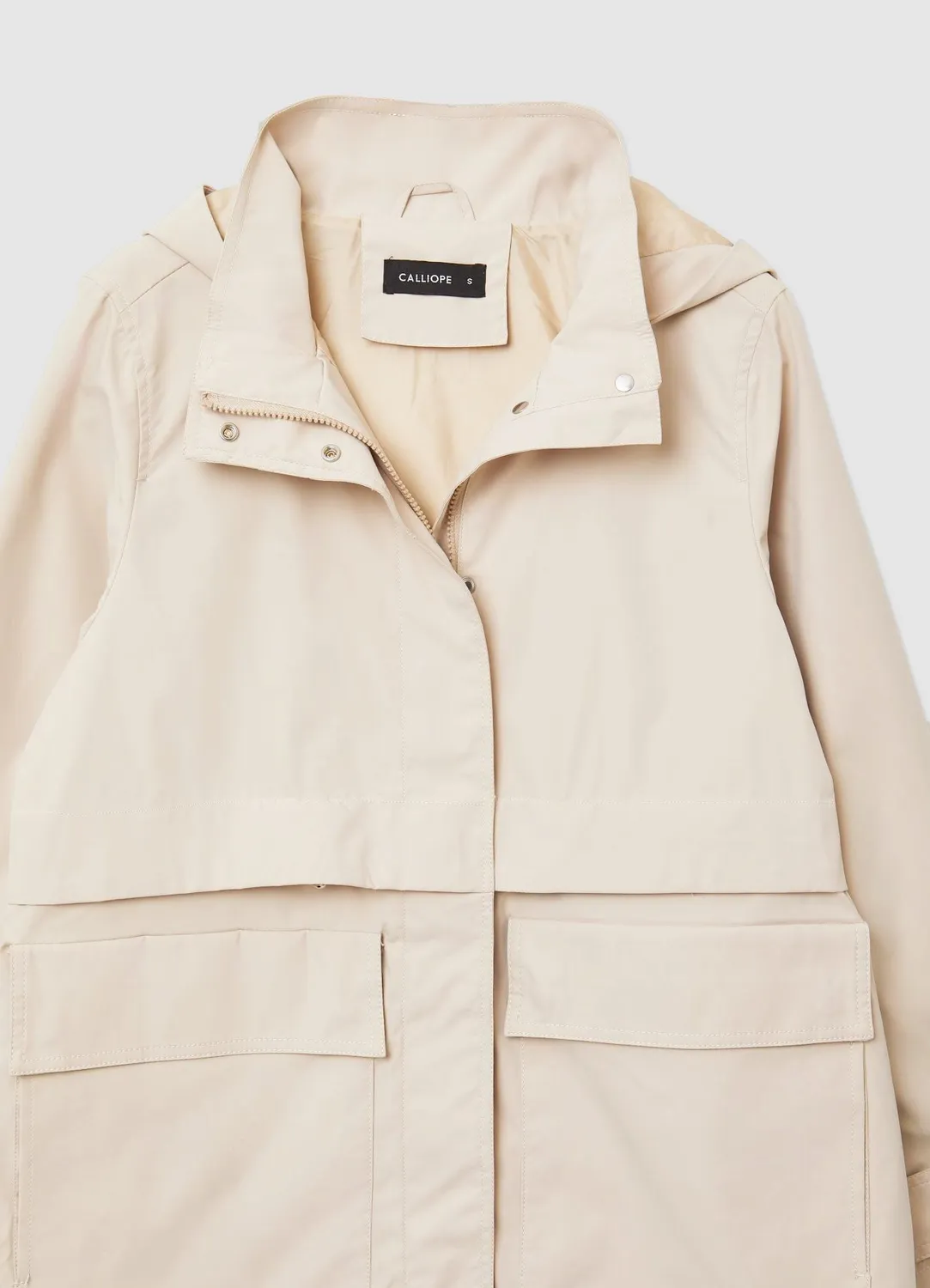 Calliope Veste saharienne capuche femme unie