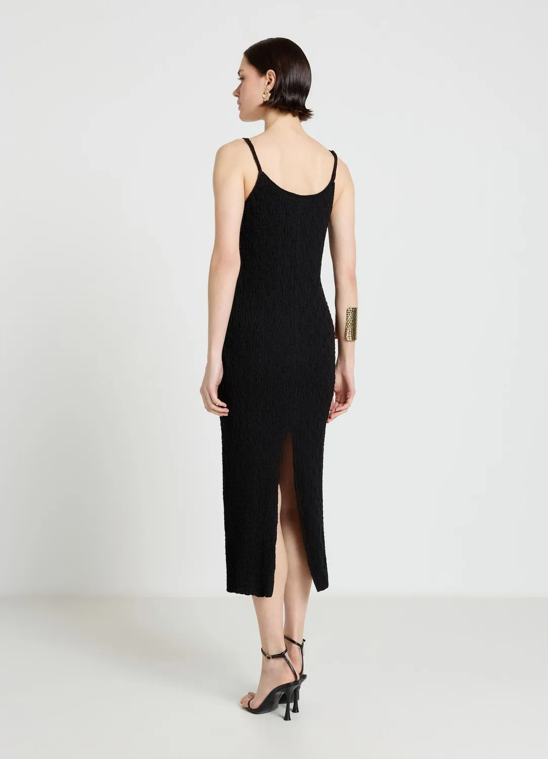 Calliope robe fourreau longue froissée femme