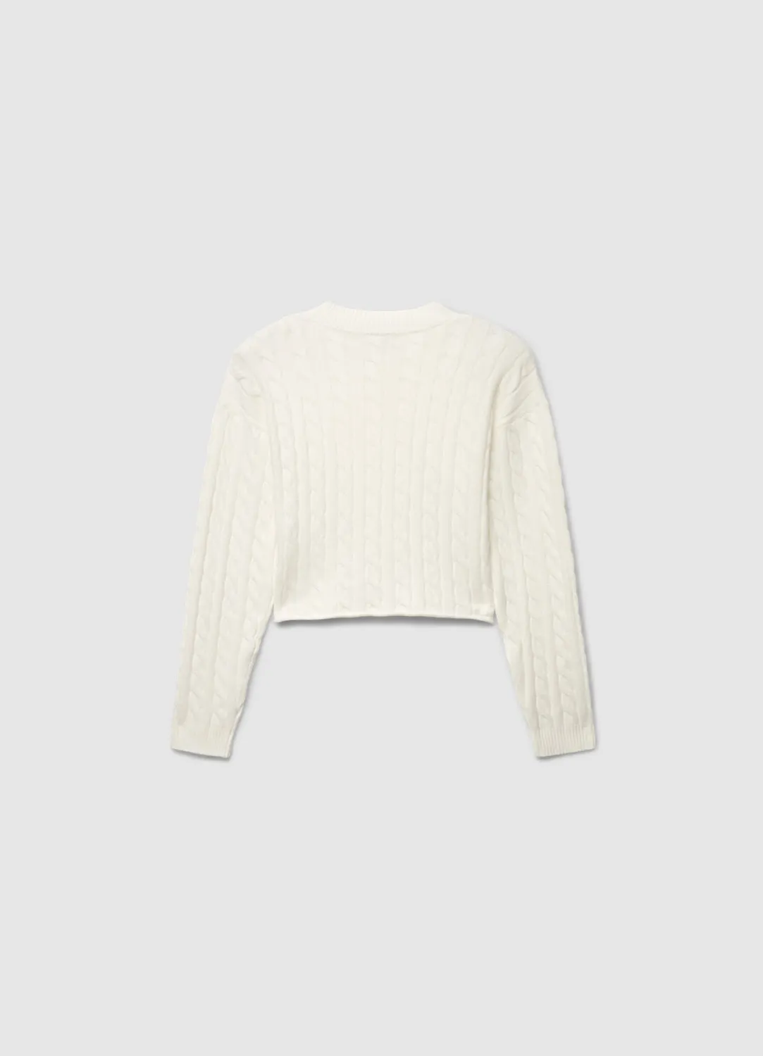 Calliope pull crop torsadé femme col rond