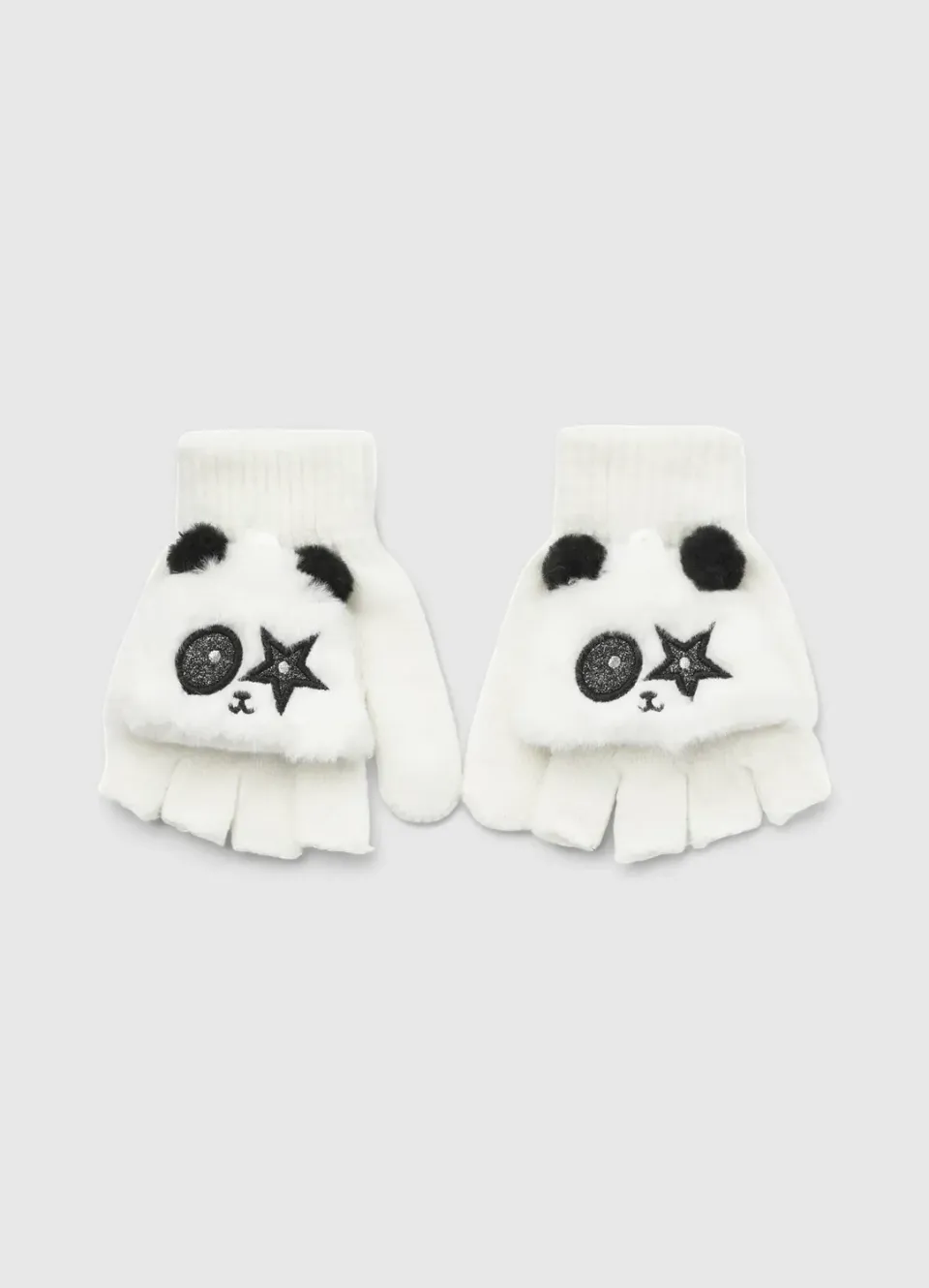 Calliope gants panda fille maille chaude tailles S/M M/L