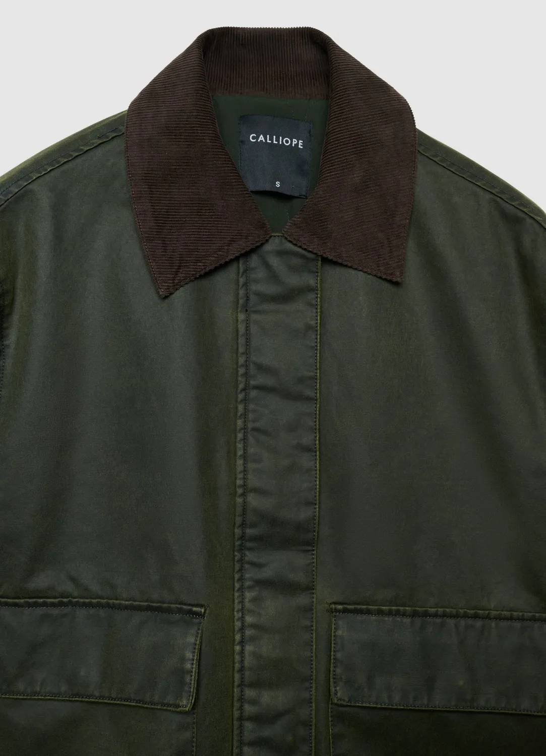 Calliope Veste cirée col contraste coupe courte femme