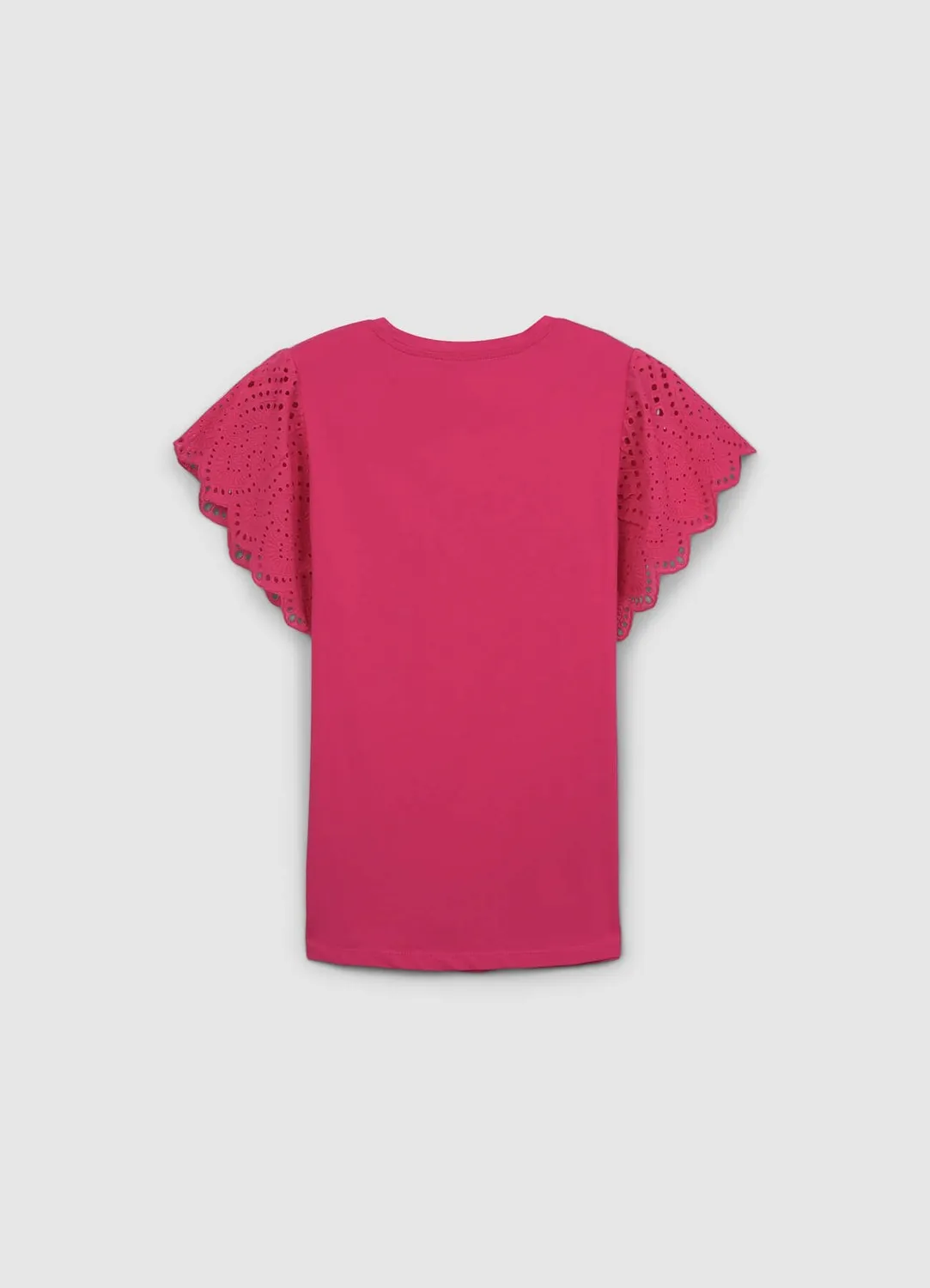 Calliope T-shirt volant sangallo femme coton