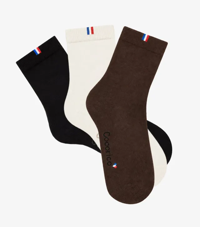 Cocorico Pack Universel chaussettes femme x3 36/41 coton