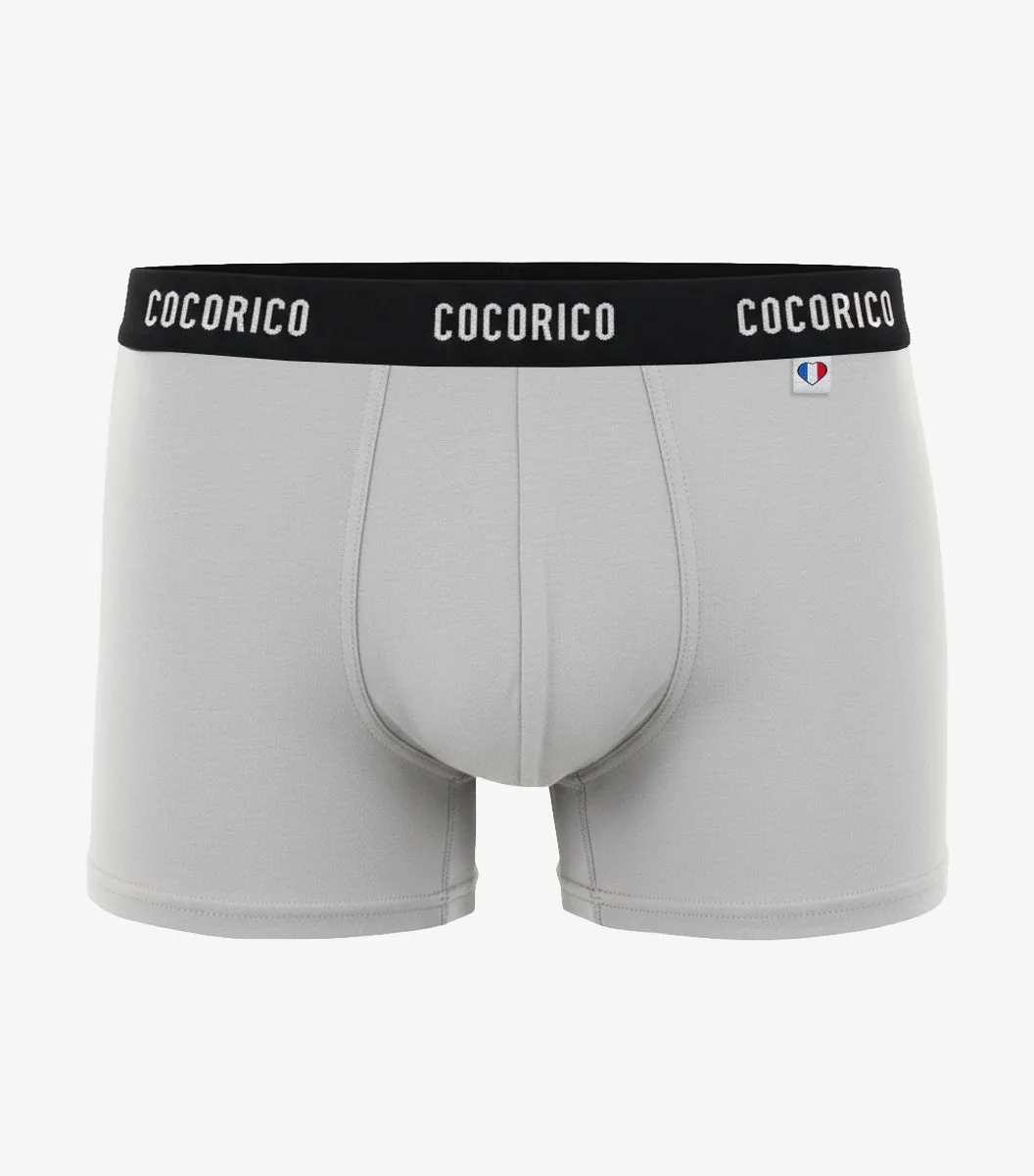 Cocorico Boxer Homme Signature Gris boxer coton taille L