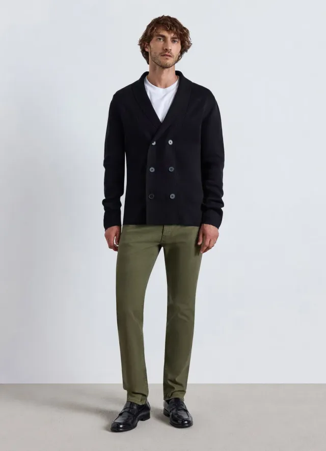 Calliope cardigan col châle homme double boutonnage