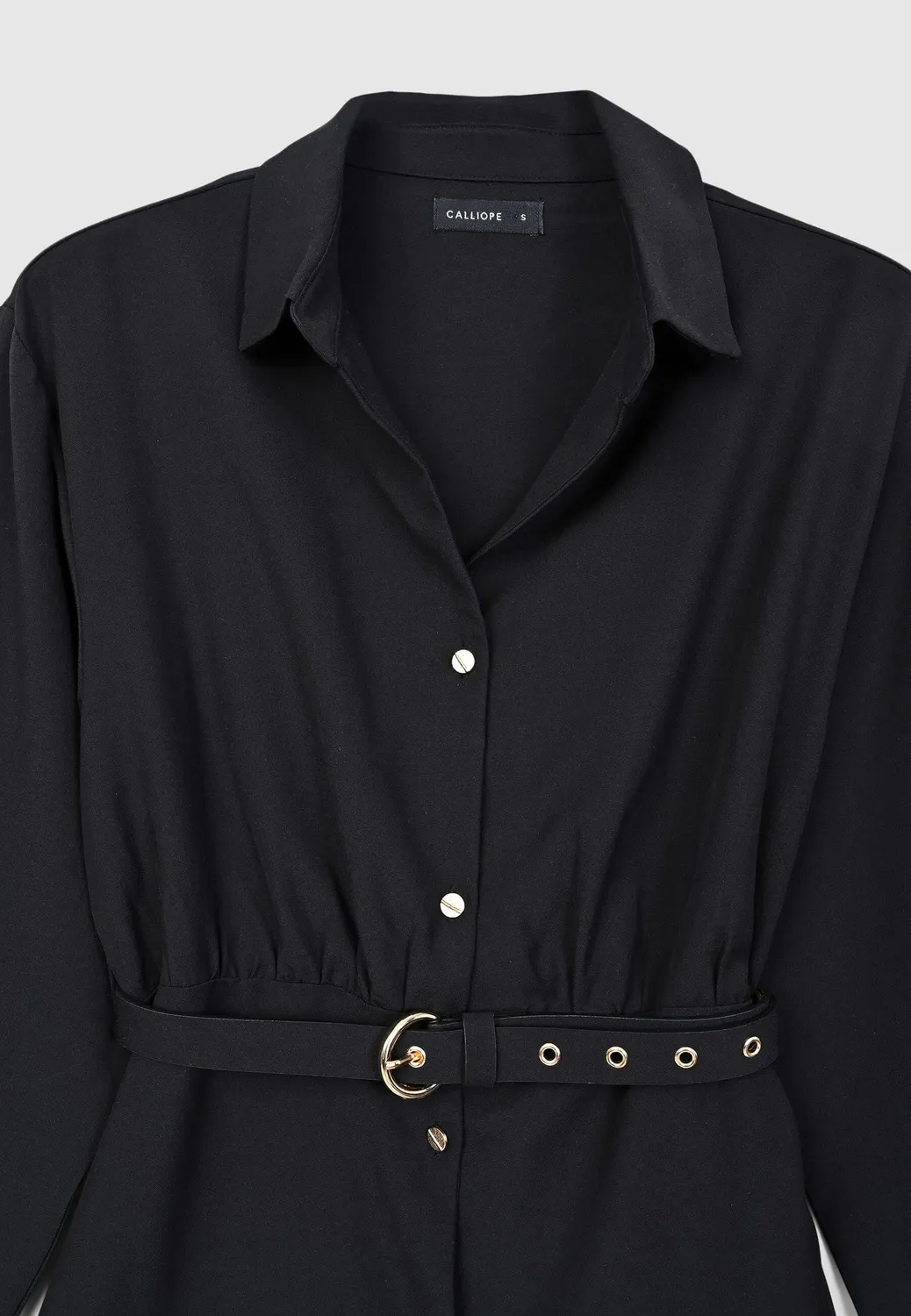 Calliope Atelier robe chemisier courte ceinture