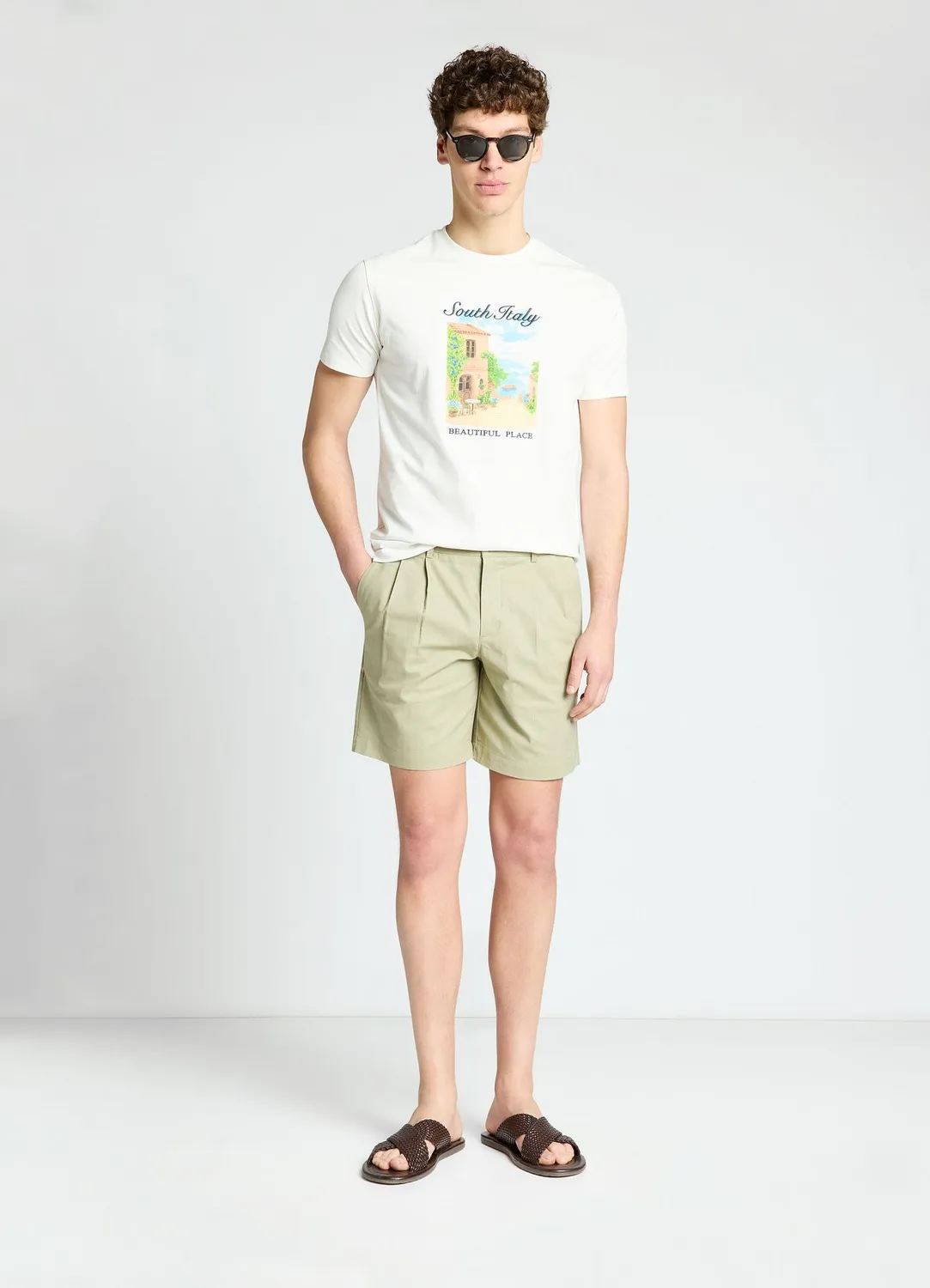Calliope t-shirt imprimé homme col rond