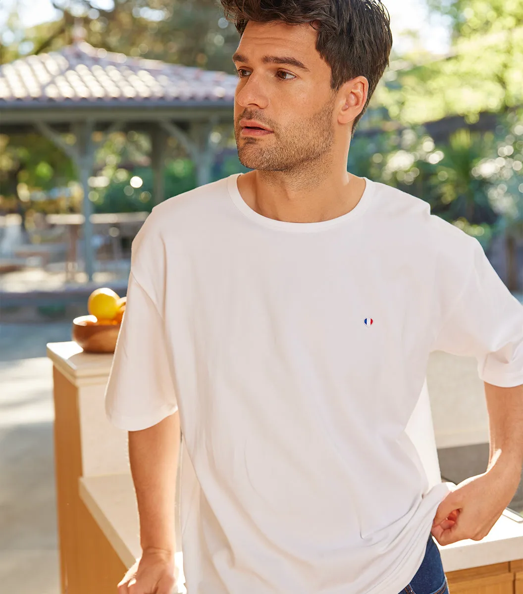 Cocorico Iconique t-shirt oversize homme blanc coton