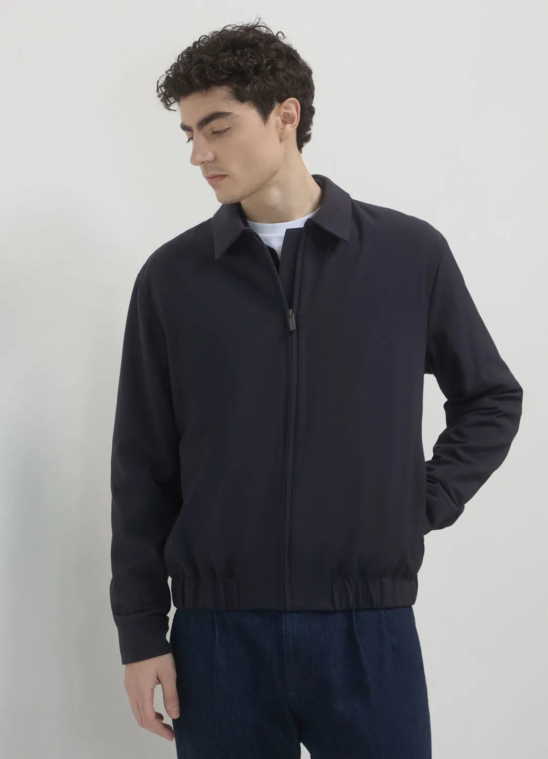 Calliope Bomber col chemise homme veste unie