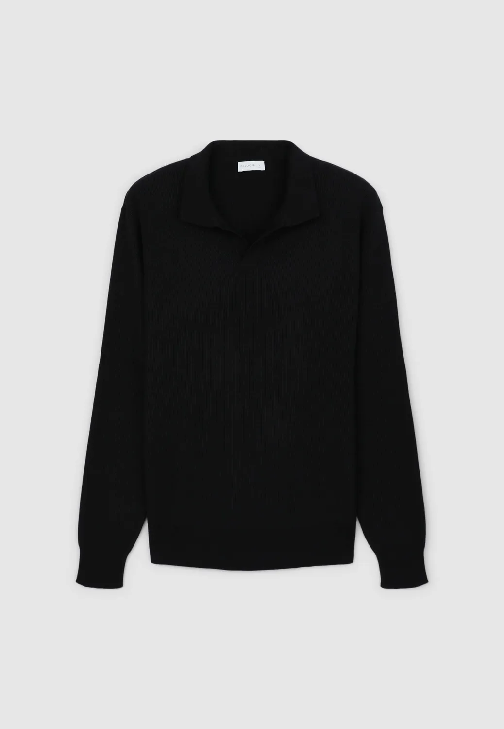 Calliope pull homme col chemise coton uni regular
