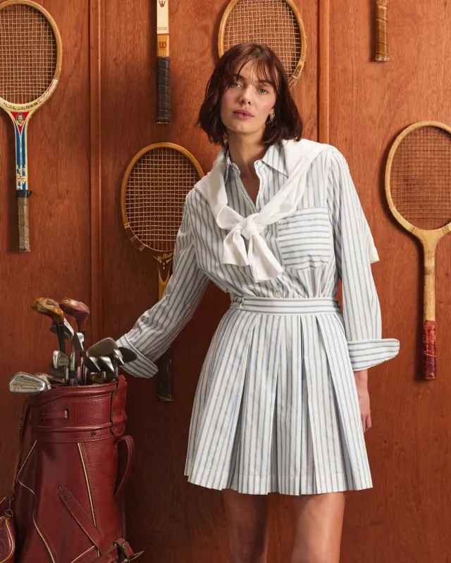 Sportscraft Logo Stripe Tennis jupe coton plissée