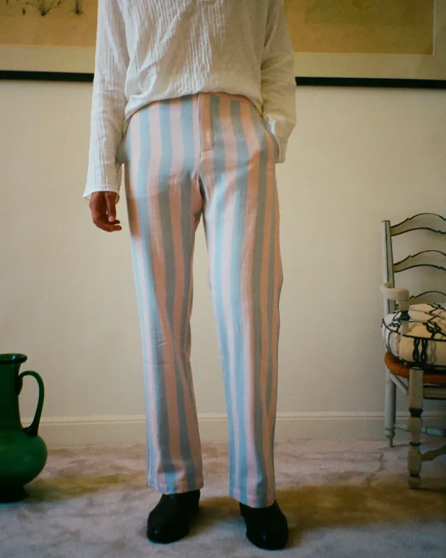 Erevan Capon Parasol Azur Rose pantalon homme