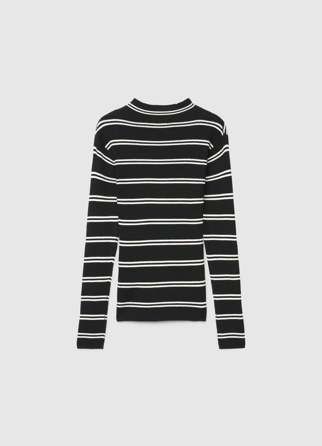 Calliope t-shirt rayé femme col haut manches longues
