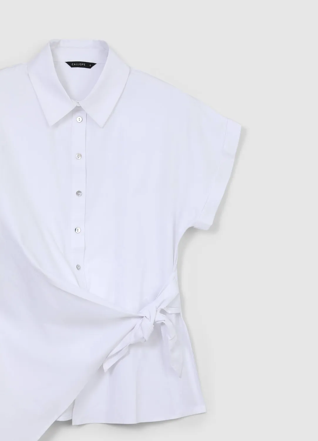 Calliope Nodo chemise femme manches courtes coton