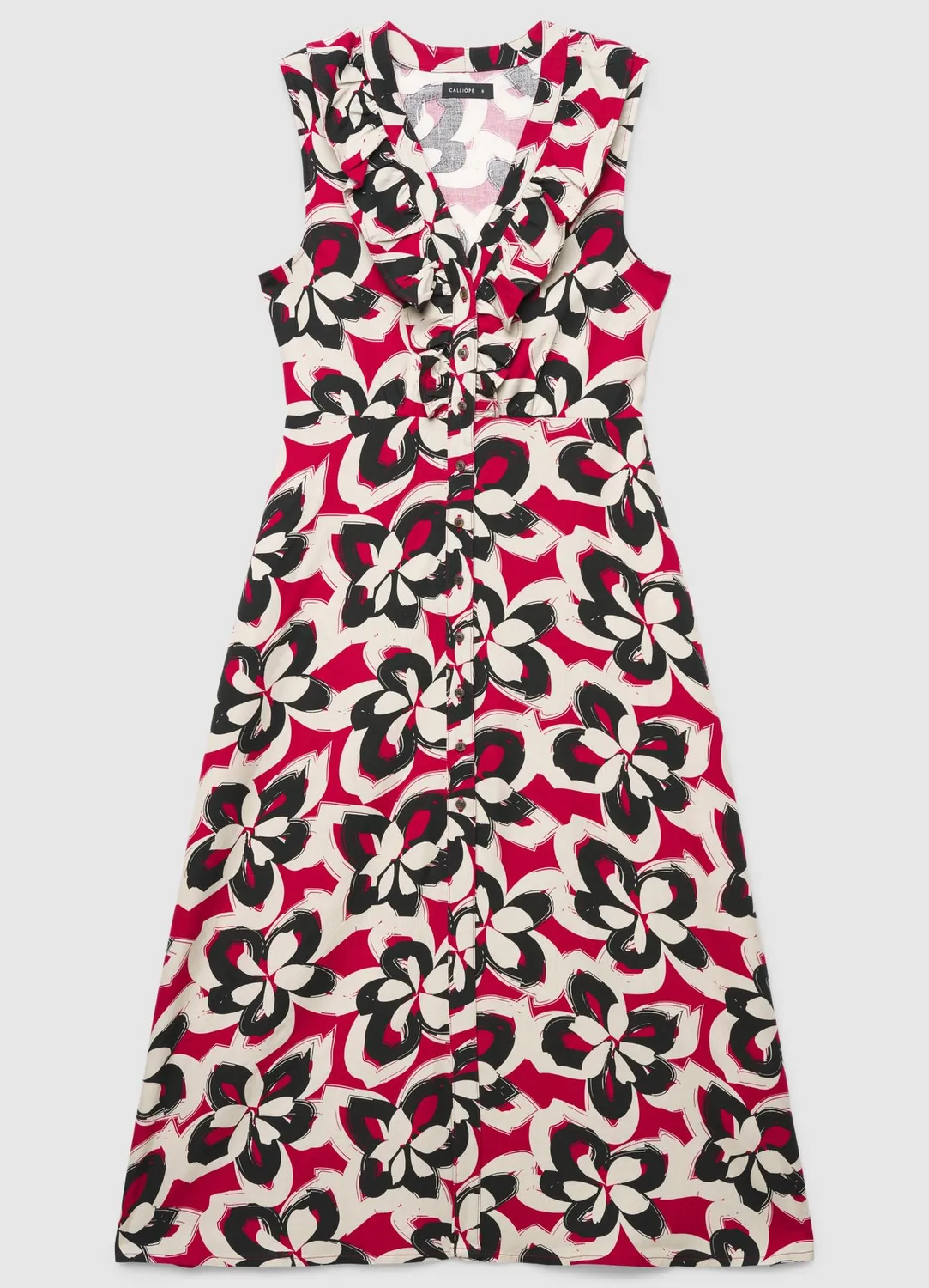 Calliope robe chemisier fleurie femme volants ceinture