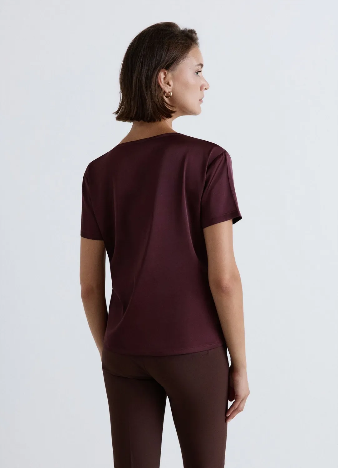 Calliope blouse unie femme manches courtes