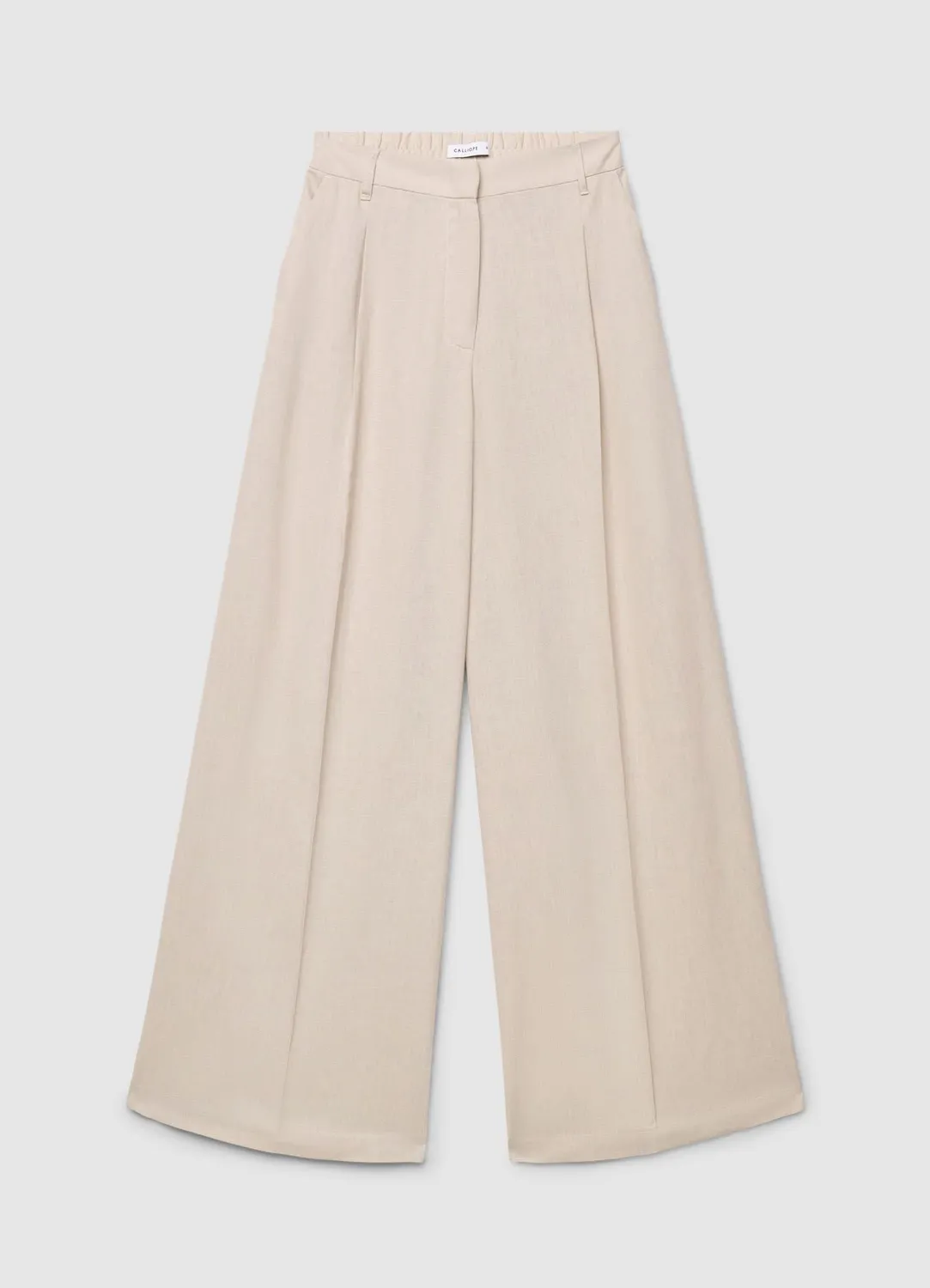 Calliope palazzo pantalon taille haute femme poches