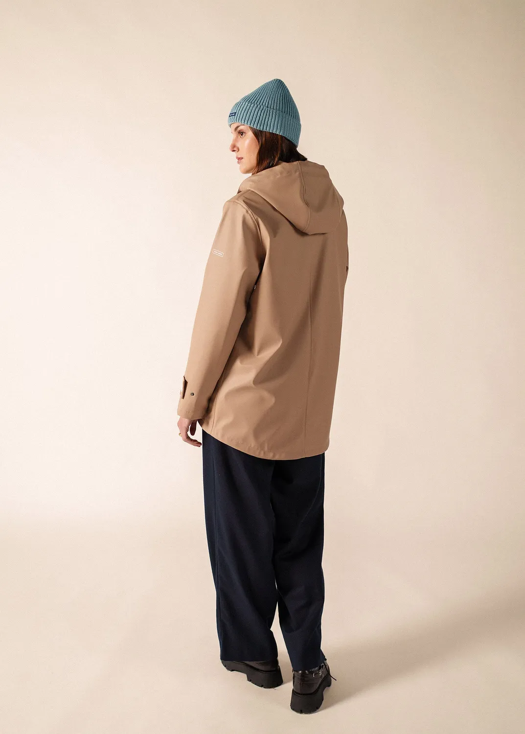 Saint James Ste Gaia ciré parka beige foncé imperméable