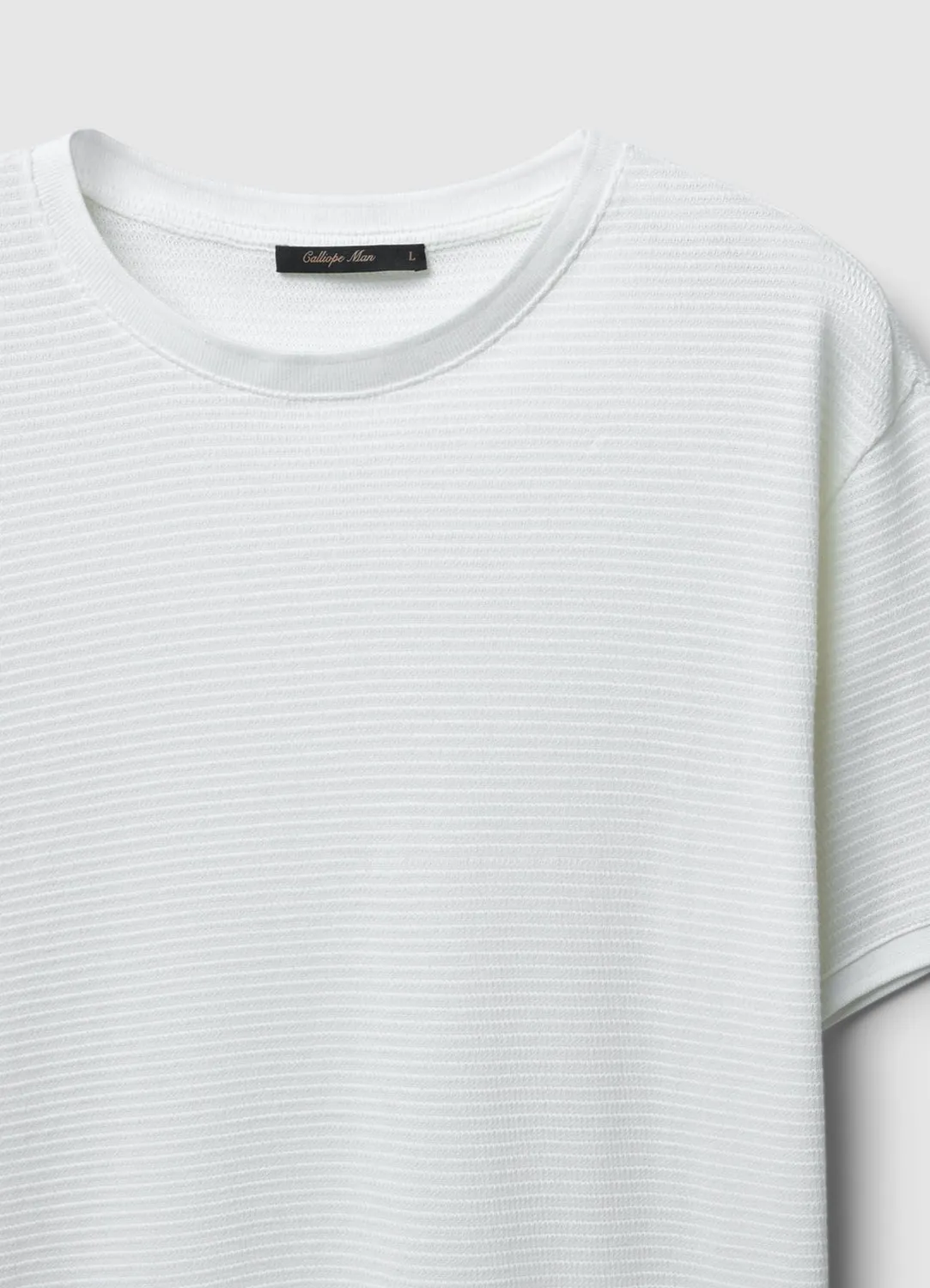Calliope T-shirt coton texturé col rond homme