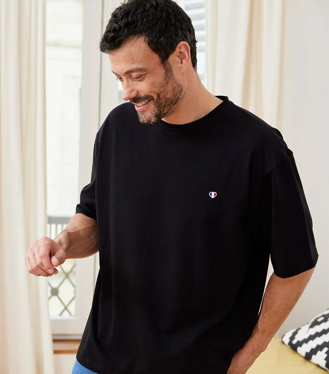 Cocorico Iconique t-shirt oversize homme noir 230g