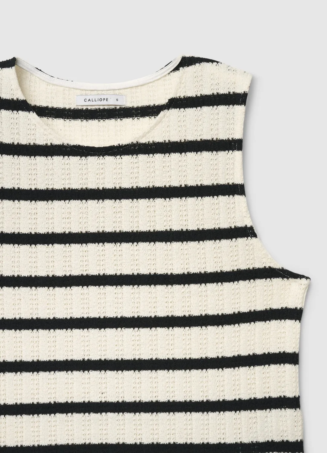Calliope Top Rayé top court femme sans manches