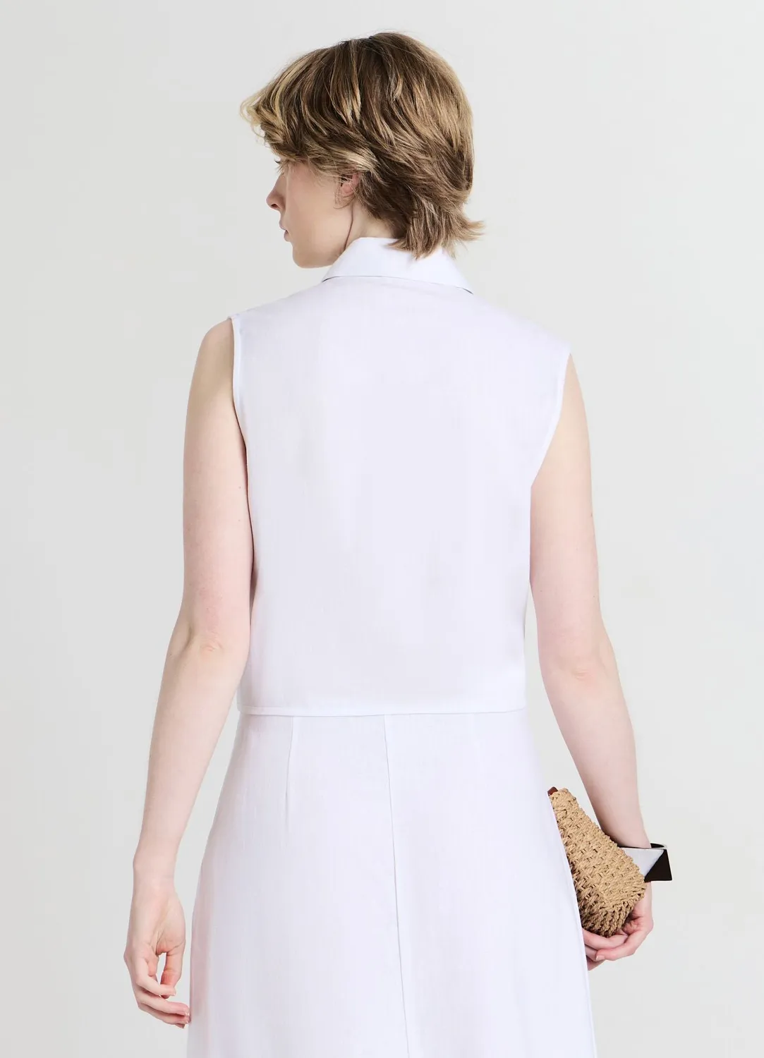 Calliope chemise sans manches femme lin nouée