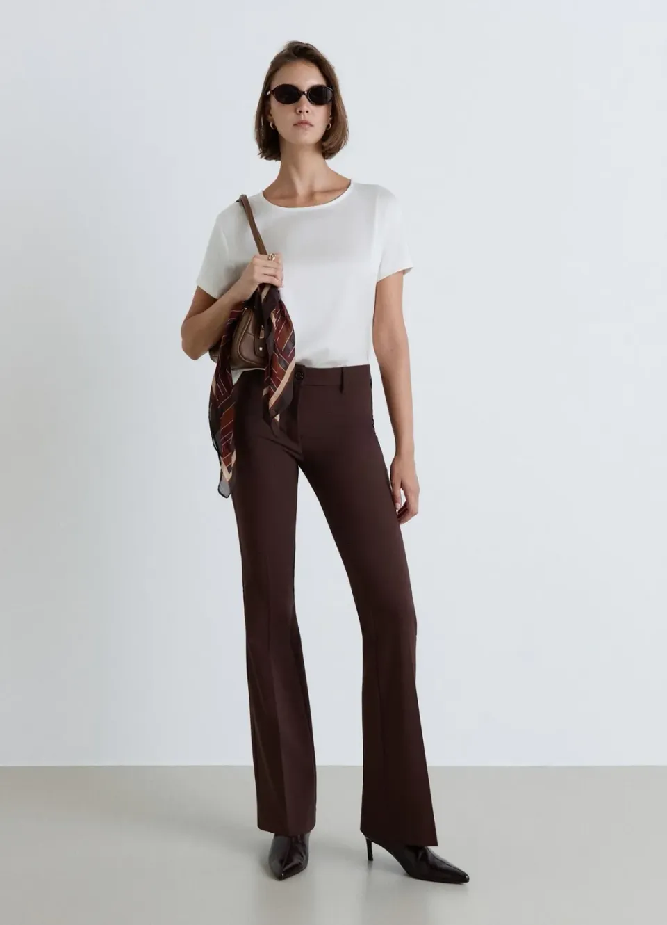 Calliope blouse unie femme col rond manches courtes